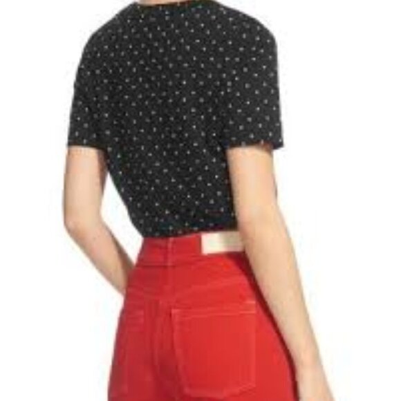 Whistles Rosa Double Trim Spot Tee Navy + White S - Picture 1 of 6